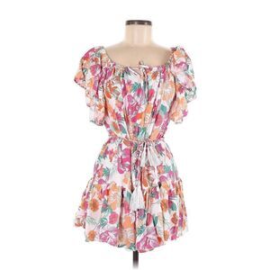 Rachel Zoe Women’s Tropical Floral White Dress Sz L